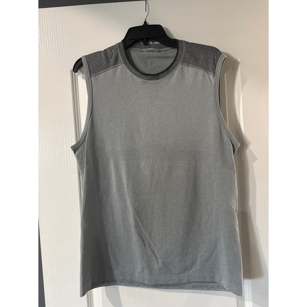 Lululemon Metal Vent Tech Sleeveless Shirt Grey Training Tank Top Mens Medium